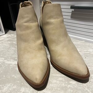 Women's Cream Ankle Boots